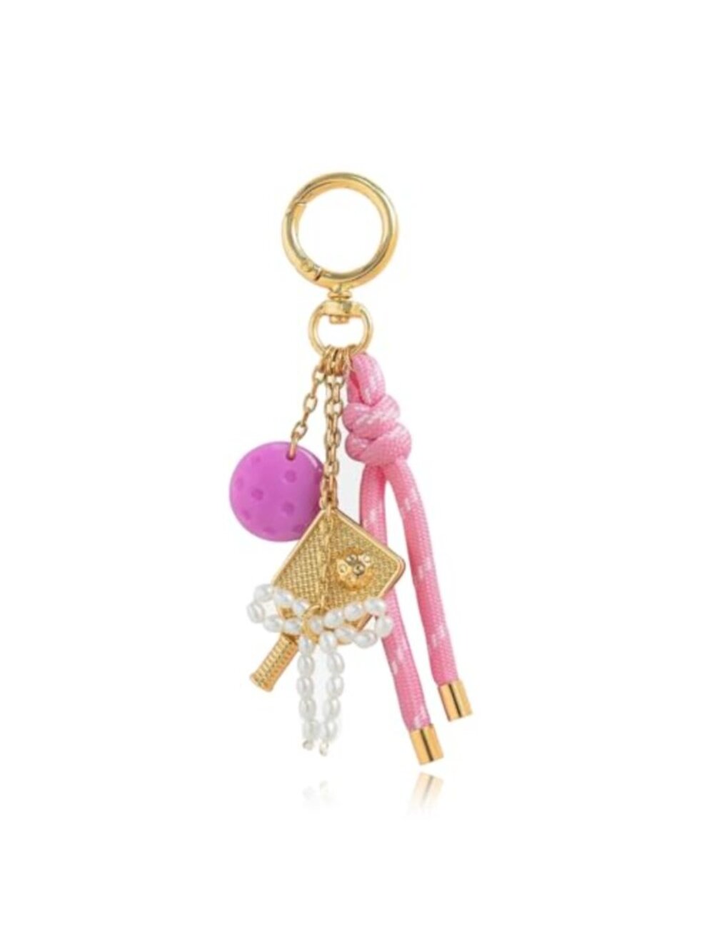 Mini Tennis Pickleball Golf Keychain Bag Charm Purse Charm Alloy